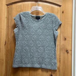 Chaps gray lace tee